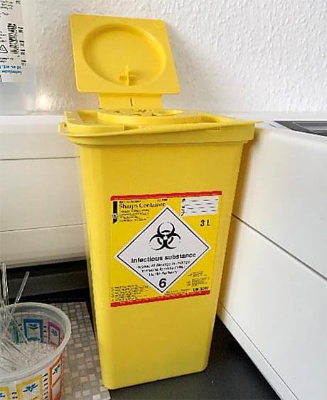 Behältnis für Gefahrstoffe im Labor